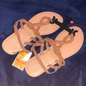 Braided T-Strap Sandals